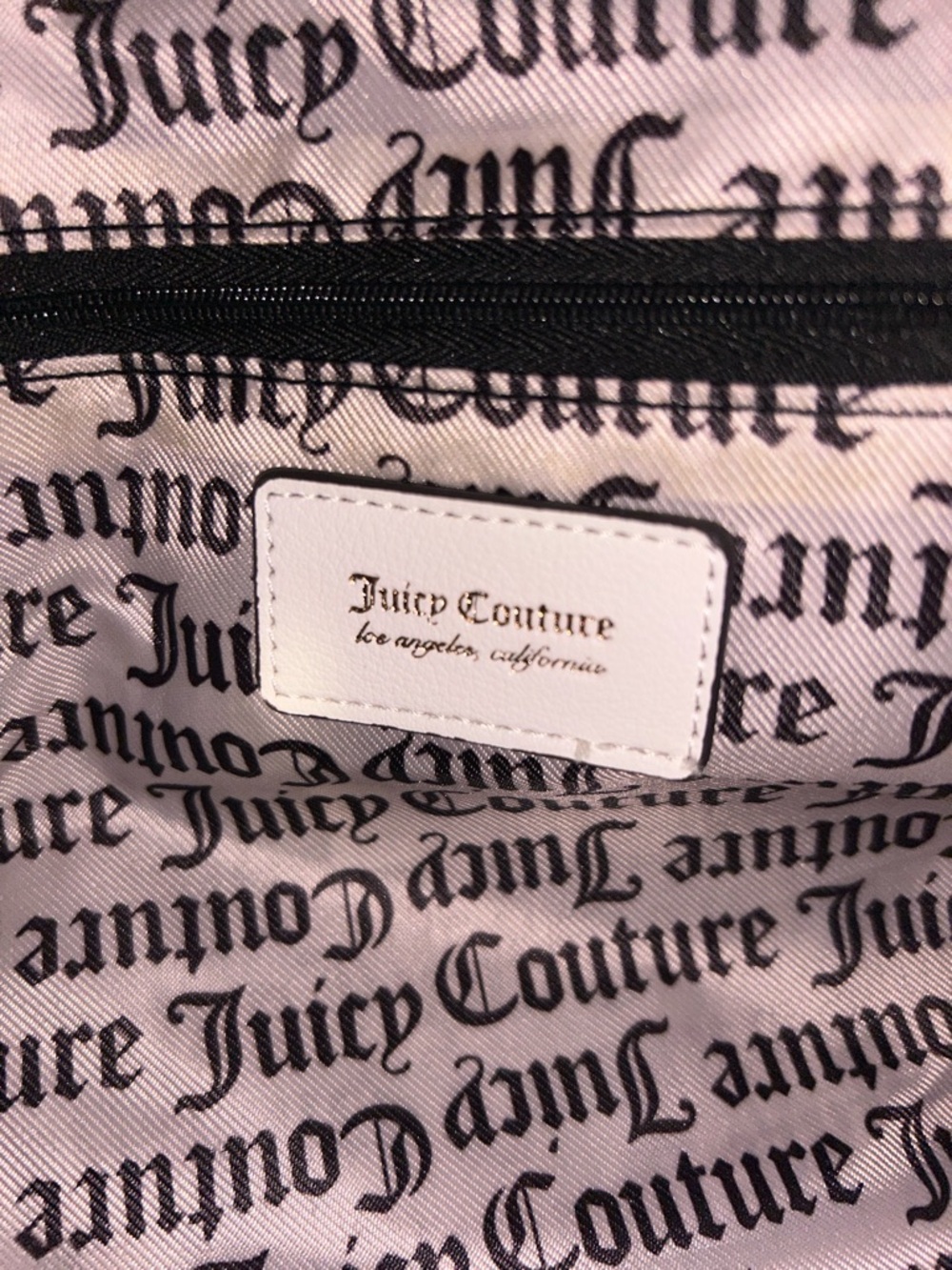Juicy Couture White & Blush Monogram Shoulder Bag - Picture 4 of 4